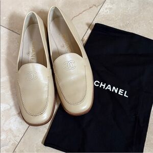 Chanel Cream Loafers